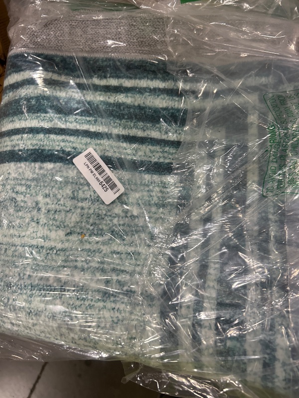 Photo 1 of Lahome Abstract Runner Rug,Teal 2.5x12 Hallway Runners Rug Washable Non-Slip Long Kitchen Rugs Runner,Low-Pile Soft Runner Rugs for Hallway 12 ft Minimalist Solid Indoor Carpet Runner for Entryway