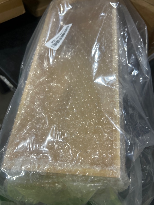 Photo 1 of 2 Pcs Bamboo Toilet Tank Tray Bathroom Trays with Handles - Wood Toilet Paper Basket and Organizer with 10 Pcs Non Slip Silicone Pads