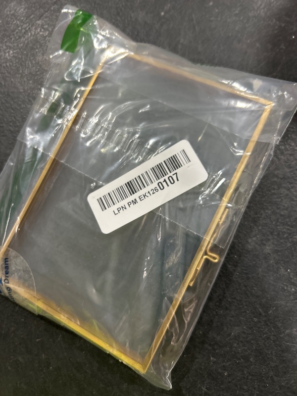 Photo 1 of REDHUGO Glass Pressed Flower Frame Handmade, Hinged Double Press Flower Frame, Tabletop Brass Photo Frames, Rectangle Dried Flowers Display Folding Frames for Home, Gold,4×6 Inches