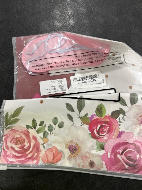 Photo 1 of Faccito Pin the Pacifier Baby Shower Games Baby Shower Party Decoration Include Large Poster 24 Pacifier Stickers Pink Blindfold Pin Floral Game Set for Birthday Party Decorations Game Supplies(Brown)