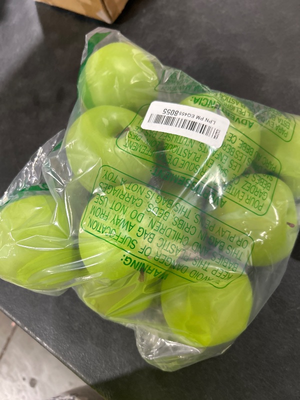 Photo 1 of WsCrofts 12Pcs Artificial Apples, Fake Fruit Faux Apples for Home Kitchen Table Fruit Bowl Decor, Holiday Decorations, Photography Props (Green)