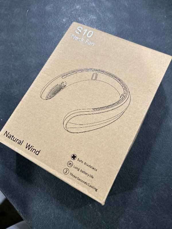 Photo 1 of Nhpoi Neck Fan, Portable Neck Fan, 5200 mAh Battery Operated Wearable Personal Fan with USB Rechargeable, 3 Wind Speed, Fast Cooling, Ultra Quiet, Bladeless, Headphone Design for Travel, Men Women
