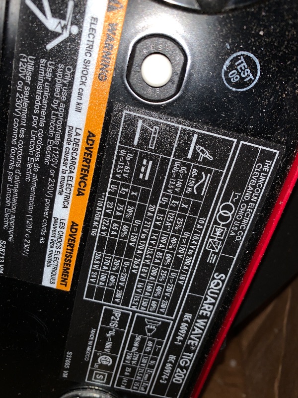 Photo 1 of Lincoln Electric Square Wave TIG 200 TIG Welder K5126-1