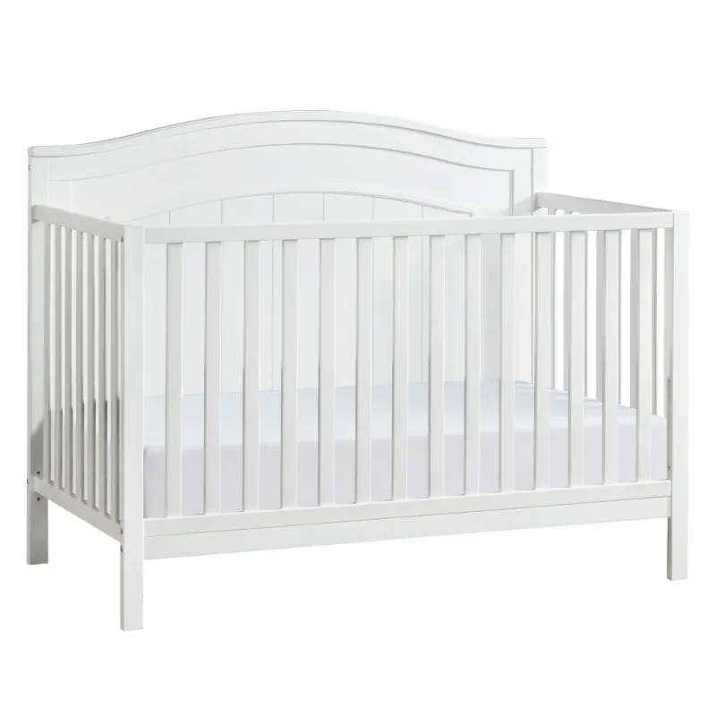 Photo 1 of Oxford Baby North Bay 4-in-1 Convertible Crib, Snow White, GREENGUARD Gold Certified, Wooden Crib