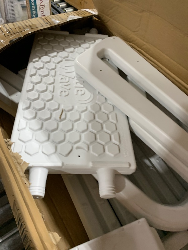 Photo 1 of Blue Wave A Frame Flip Up Ladder for 48 to 54-in Deep Above Ground Pools – No Deck Required - Weather-Resistant Resin with Non-Skid Treads & Anti-Entrapment Design - Easy Setup, 225-lb Capacity