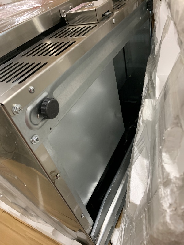 Photo 1 of 24Inch Outdoor Beverage Fridge, Weather Proof Stainless Steel Beverage Cooler Under Counter Beer Fridge, Indoor/Outdoor Beverage Refrigerator with Lockable Design, Built-in/Freestanding