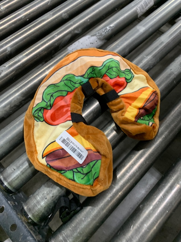 Photo 1 of Docuwee Dog Cone Collar, Inflatable Neck Donut After Surgery for Large Medium Small Dogs and Cats, Soft Cone Alternative, Protective Recovery Dog E Collar Stop Licking, Hamburger, S