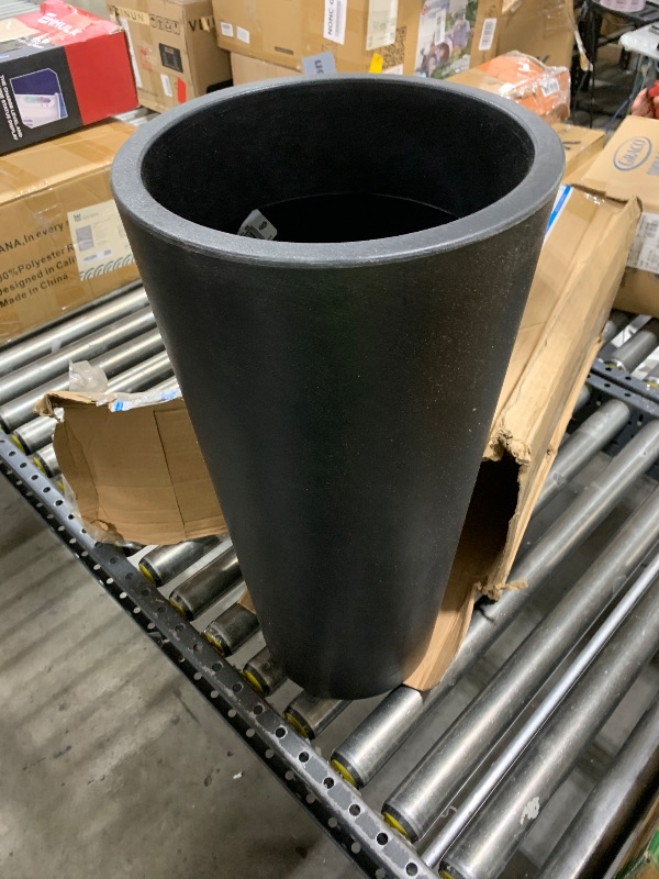 Photo 1 of Root and Stock Sonoma Tall Cylinder Planter - Black
