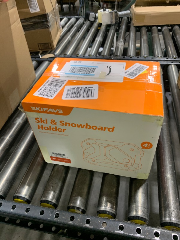 Photo 1 of Snowboard Wall Rack for Garage - Fits Any Ski/Board, Damage-Free Storage Mount Holders, Space-Saving Winter Gear Organizer