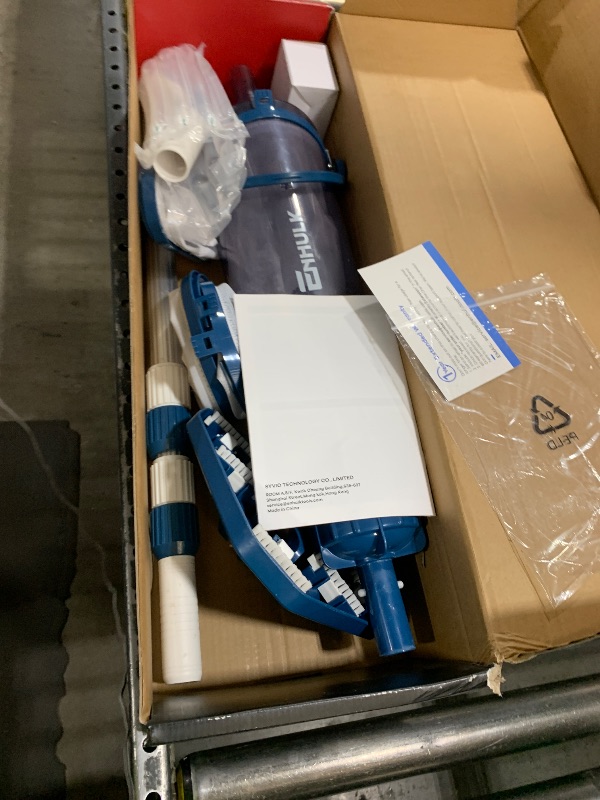 Photo 1 of Pool Vacuum for Above Ground Pool with a Telescopic Pole, Running time up to 1H, T403 Handheld Rechargeable Pool Cleaner 