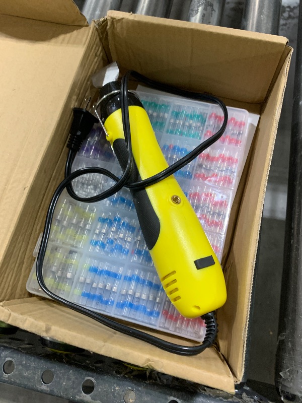 Photo 1 of Amliber 400PCS Solder Seal Wire Connectors with Heat Gun, Solder Stick Wire Connectors Solderstick Waterproof Wire Electrical Connector Kit for Marine (26-6 Gauge)