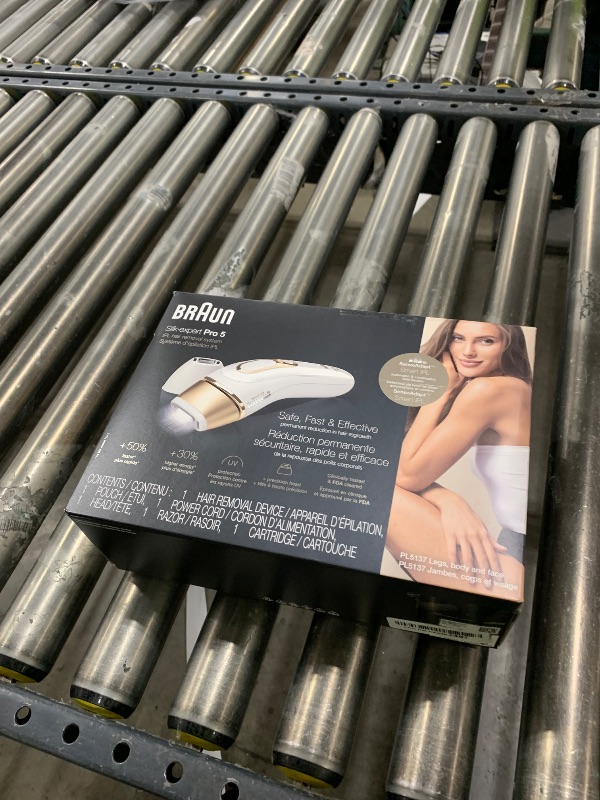 Photo 1 of Braun Smart IPL, Silk·Expert Pro 5: at Home Laser Hair Removal for Women and Men, Permanent Visible Hair Reduction