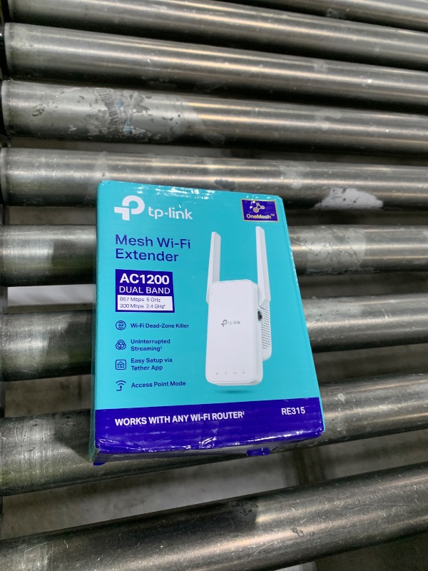 Photo 1 of TP-Link AC1200 WiFi Extender, 2025 Wirecutter Best WiFi Extender, 1.2Gbps Home Signal Booster, Dual Band 5GHz/2.4GHz, Up to 1600 Sq.ft and 32 Devices, EasyMesh Compatible, One Ethernet Port (RE315)