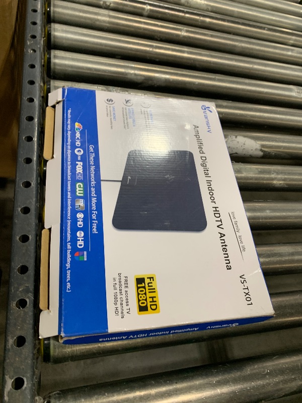 Photo 1 of TV Antenna Indoor, Digital Amplified Indoor HDTV Antenna, 1080p VHF UHF Television Local Channels Detachable Signal Amplifier and 16.5ft Long Coax Cable