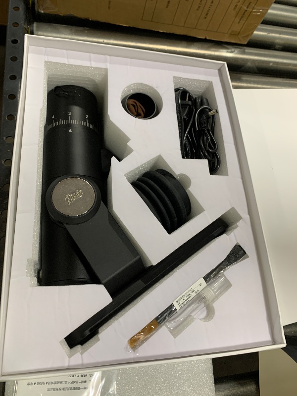 Photo 1 of Electric Burr Coffee Grinder - Stepless Adjustment Electric Espresso Grinder with CNC Stainless Steel Conical Burr and Magnetic Lid & Dosing Cup (Black)