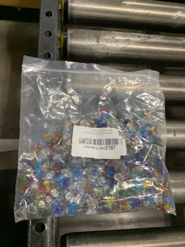 Photo 1 of Keedolla Colorful Clear Sea Glass Pebbles Aquarium Gravel Fish Tank Rocks Small, Irregular Glass Gems Stones Beads Marble Pebbles Rock Sand for Garden|Vase Filler|Fish Turtle Tank Decorations
