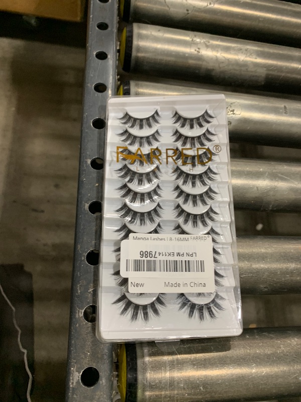 Photo 1 of FARRED Manga Lashes Spiky Anime Eyelashes 10 Pairs Cosplay False Wispy Lash Strips Doll Eye Spike Wet Fake Eyelash 16mm Manhwa Cluster Lashes Natural Thick Korean Japanese Style Individual Lash