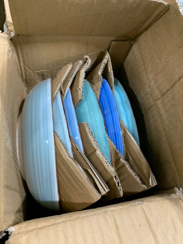Photo 1 of vancasso Bonita Pasta Bowls Set of 6, 38 oz Shallow Bowls, Ceramic Pasta Plates and Salad Bowls