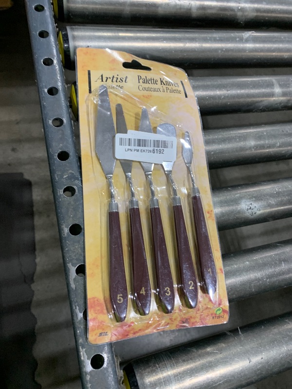Photo 1 of 5 Piece Palette knifes Painting Knife Set for Oil, Acrylic Paint,Cake Decorating,Stainless Steel Pallet Knife Paint Knife Art Spatula for Various Types of Painting,ColorMixing,Smearing
