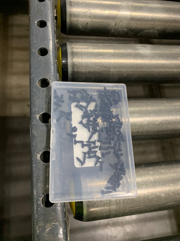 Photo 1 of #4 x 3/8" (100 Pack) Flat Head Sheet Metal Screws Phillips Drive Self-Tapping Wood Screws, Black Oxide 304 Stainless Steel Screw (18-8), Corrosion Resistant Screws