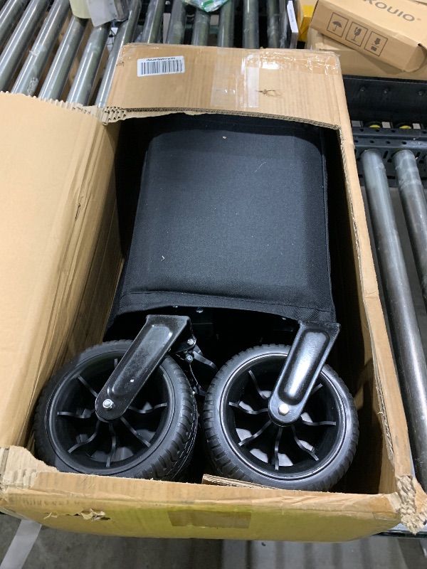 Photo 1 of BEAU JARDIN Folding Push & Pull Beach Wagon 500 lbs Collapsible Foldable Wagons with Push Handle All Terrain Wheels Grocery Utility Camping Sports Garden Wagon Cart Black