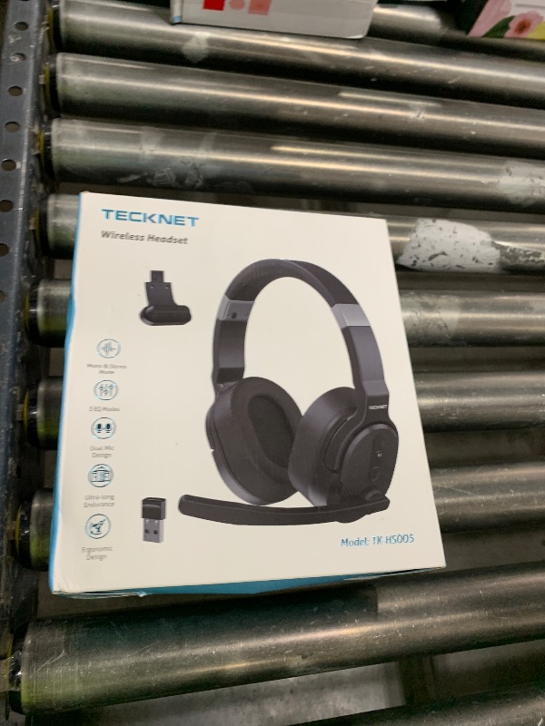 Photo 1 of TECKNET Bluetooth Trucker Headset, Single and Dual Ear Wireless Headset with Mic for Work Noise Cancelling, 50Hrs 3 EQ Music Modes Trucker Bluetooth Headphones for PC, Drivers, Office, Call Center