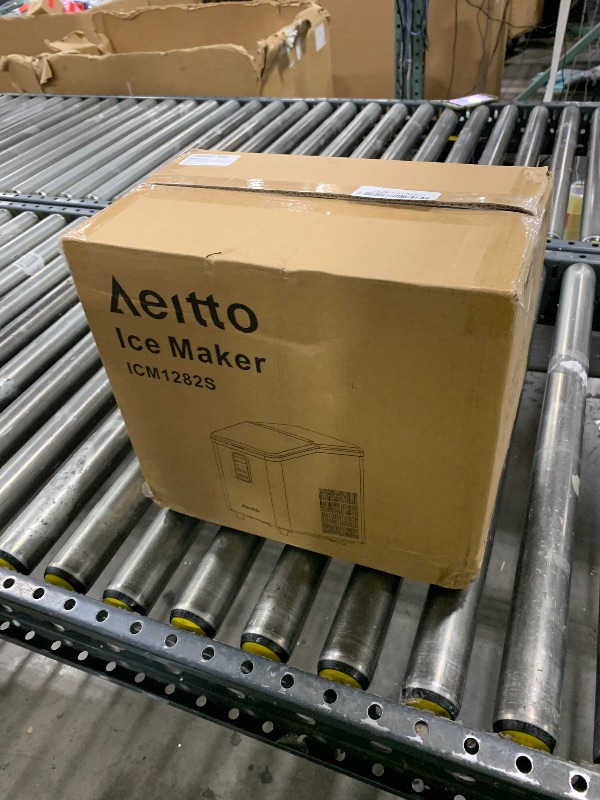Photo 1 of Aeitto Ice Maker Countertop 26lbs/24H, Ice Machine 8 Ice Cubes Ready in 6 Mins, 2 Sizes of Bullet Ice Portable Ice Makers 