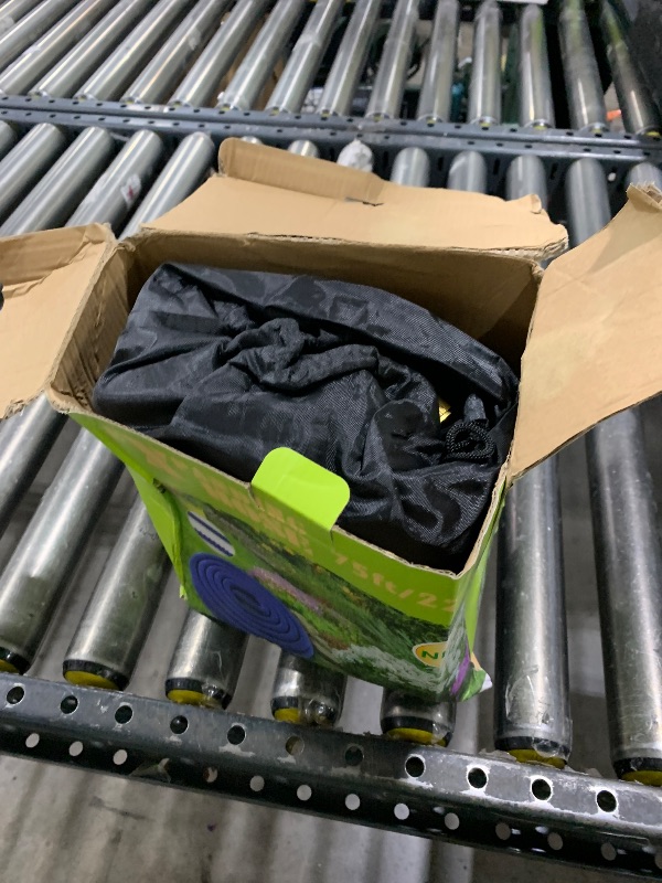 Photo 1 of Expandable Garden Hose 75 ft, New No Kink Flexible Water Hose 75ft with 10 Pattern Spray Nozzle, Extra Strong Brass Connectors