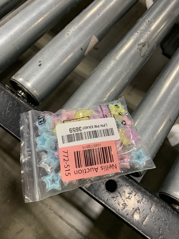 Photo 1 of DanLingJewelry 50pcs Acrylic Star Beads - Star Theme, Transparent, Vertical Holes - Decorate Hair Accessories, Bracelets, Necklaces, Clothing, Jewelry Making