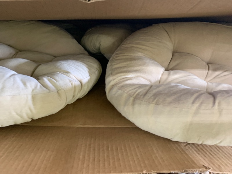 Photo 1 of Jerify 6 Pcs Round Floor Pillows Cushions 22 x 22 Inch Large Flexible Seating Cushion Classroom Furniture Floor Pillow for Kids Adults Home Daycare Preschool Yoga Meditation Gift (Beige)