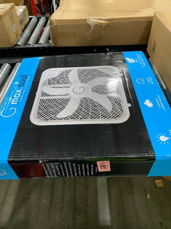 Photo 1 of Genesis 20" Box Fan, 3 Settings, Max Cooling Technology, Carry Handle, White (G20BOX-WHT)