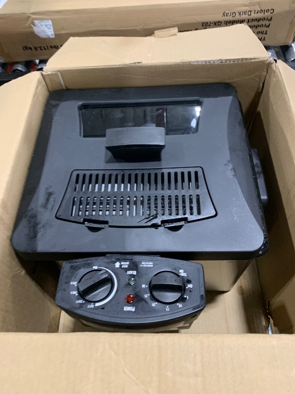 Photo 1 of Hamilton Beach Electric Deep Fryer with 3 Baskets and Lid, 4.5 Liters / 19 Cups Oil Capacity, Temperature Control, View Window, Professional Style, 1800 Watts, Stainless Steel (35034)