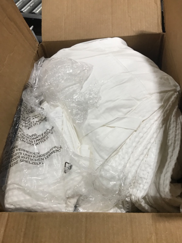 Photo 1 of Bedsure Cotton Duvet Cover Set - 100% Cotton Waffle Weave Coconut White Duvet Cover Oversized King Size, GentleSoft™ and Breathable Bedding Set for All Season, 3 Pieces, 120"x98"