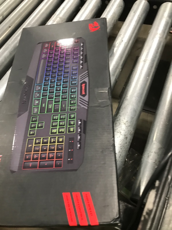 Photo 1 of Redragon K503 Wireless Gaming Keyboard, RGB LED Backlit, Multimedia Keys, Silent Membrane Keyboard with Wrist Rest for Windows PC Games (Black)