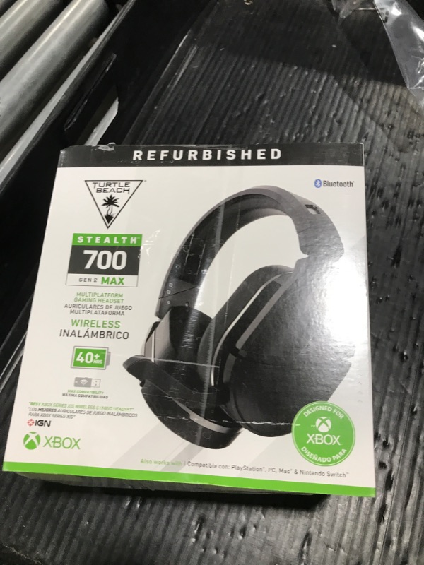 Photo 1 of Turtle Beach Stealth 700 Gen 2 MAX Multiplatform Amplified Wireless Gaming Headset - Xbox Series X|S, Xbox One, PS5, PS4, PC – Bluetooth, 40-Hr Battery, 50mm Speakers- Black (Renewed)