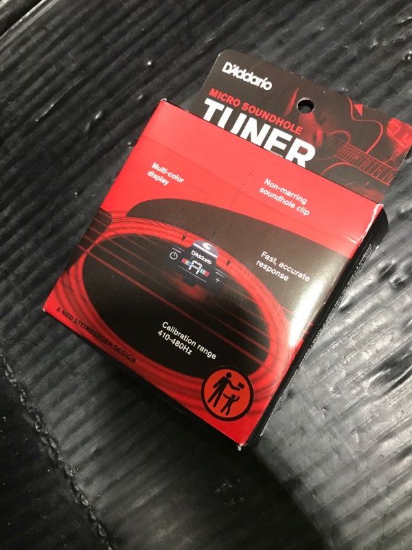 Photo 1 of D'Addario Guitar Tuner - NS Micro Soundhole Tuner - Fits in Guitar Sound Hole - For Acoustic Guitars, Ukuleles - Non Marring Sound Hole Clip - Quick & Accurate Tuning