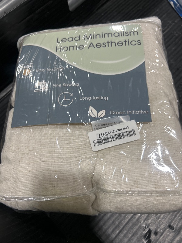 Photo 1 of Pleated Linen Curtains 96 Inches Long for Living Room 2 Panel Set Cream Ivory Beige Semi Sheer Light Filtering Pinch Pleat with Hooks Back Tab Drapes Neutral Boho 96 Inch Curtain for Bedroom Window