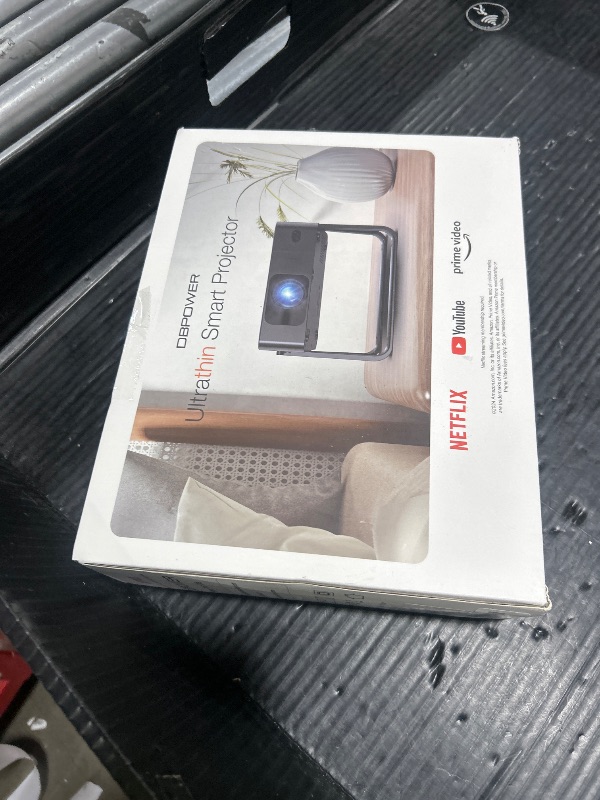 Photo 1 of [Ultra-Slim 1.97"| Netflix Licensed | AI Auto Focus | 360° Stand] Smart Mini Projector with WiFi 6 & Bluetooth, Built-in Netflix/YouTube/Disney+/Hulu, DBPOWER N5 Movie Projector for Bedroom (Black)