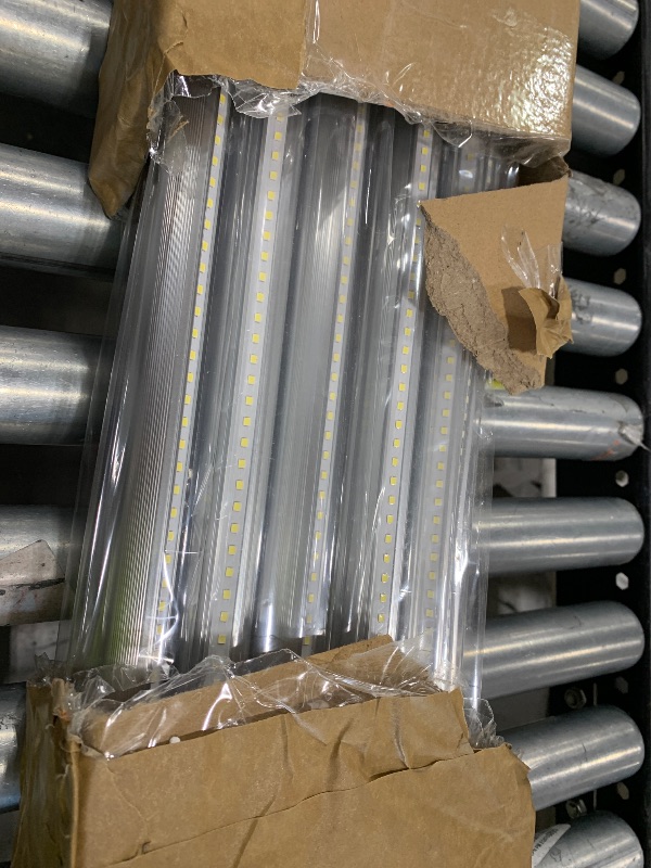 Photo 1 of JOMITOP T8 V Shaped 8FT LED Tube Light,Need Bypass Ballast,90W Single Pin FA8 Base 6000K Cold White, 8 Foot (Replace 180W Lamp) Dual-Ended Power AC 90-277V 10 Pack