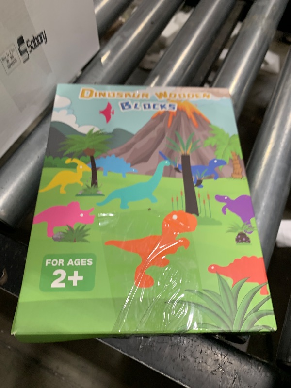 Photo 1 of FFTROC Montessori Dinosaur Toys for 2 3 4 Year Old Boys - Wooden Stacking Dinosaur Toys for Kids 2-4 3-5, Toddler Balancing Block Sets