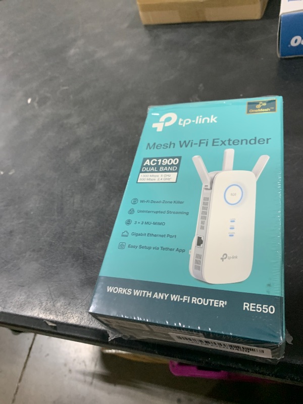 Photo 1 of TP-Link AC1900 WiFi Range Extender RE550 | Dual-Band Wireless Repeater Amplifier w/Gigabit Ethernet Port | Up to 2200 Sq. Ft., 32 Devices | Internet Signal Booster | APP Setup | EasyMesh Compatible