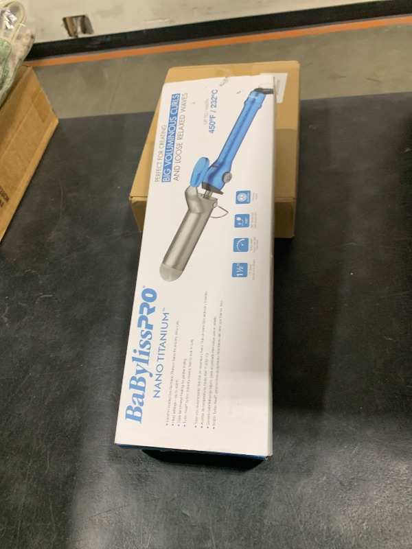 Photo 1 of BaBylissPRO Nano Titanium Spring Curling Iron, 1.5" Professional Spring Hair Curler for Long Lasting Curls & All Hair Types