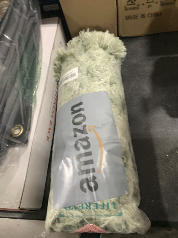Photo 1 of LIFEREVO Faux Fur Stuffed Animal Storage Bean Bag Chair Cover (No Filler), Washable Fluffy Large Bean Bag Cover for Adults Girls, Furry Bean Bag Cover for Plush Toys Memory Foam (Ombre Sage Green)