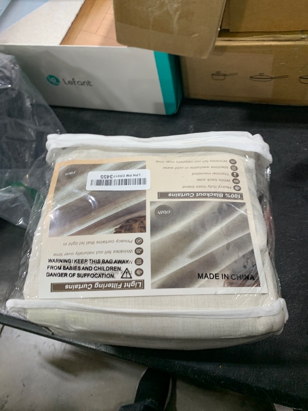 Photo 1 of 100% Blackout Curtains 90 Inches Long for Living Room 2 Panels Set, Room Darkening Energy Saving Curtain Window Coverings Elegant Flax Linen Hook Belt Pleated Drapes Aesthetic Bedroom(W50"xL90",Birch)