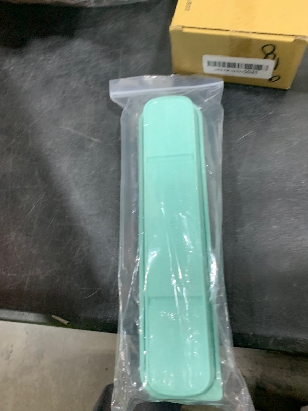Photo 1 of OriGlam 1pcs Portable Flatware Box Travel Tableware Storage Case Box, Utensil Case Flatware Storage Box for Cutlery Kit, 9.84 x 2.40 inch (Green)