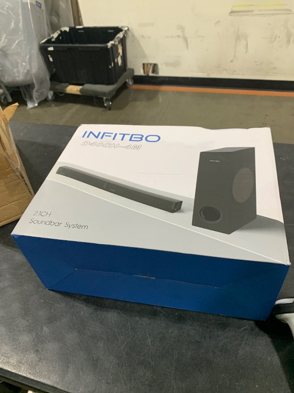 Photo 1 of INFITBO Sound Bar for Smart TV 2.1CH 190W Peak Power Soundbar with Subwoofer Detachable 2-in-1 BT 5.4 Surround Sound System 12L Deep Bass for PC Game with HD-ARC/Opt/USB/AUX Home Theater