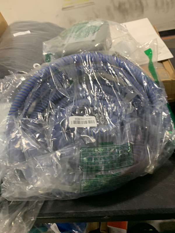 Photo 1 of JXHONG Industrial Grade HVLP Flexible Whip Hose, 25 Feet, ID 0.63", Ultra-Soft PU Material, Metallic Fitting, Lightweight & Kink-Free, Temperature Range -4°F to 194°F