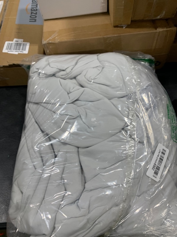 Photo 1 of EMME Cooling Comforter King Size, Double Sided Cold Fabric Cooling Blanket for Hot Sleepers, Q-Max>0.45 Breathable Summer Quilt for Night Sweater, Lightweight Duvet Insert (Grey,106 x 90)