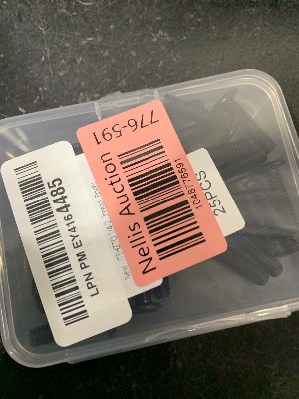 Photo 1 of ITEHZTO 1/4-20 Bolt, 1/4-20 x 1 Flat Head Hex Socket Cap Screws Bolts, Black Oxide 304 Stainless Steel 18-8 Furniture Bolts, Fully Threaded Machine Thread, Bright Finish with Hex Spanner (25 Pcs)