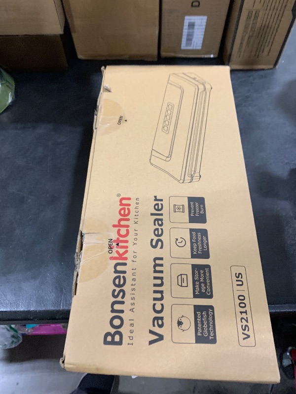 Photo 1 of [Updated 2025] Bonsenkitchen Vacuum Sealer Machine + 40 Vacuum Bags, Fast-Compact/Multi-Functional Food Vacuum Sealer with External Vacuum System, Silver